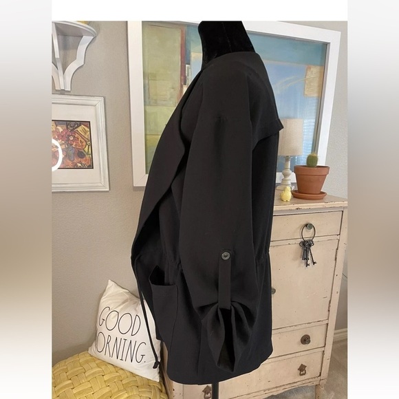 Astr The Label Jacket S Black Slouchy Drape Collar Holidays Preppy Dressy Classy - Picture 4 of 7
